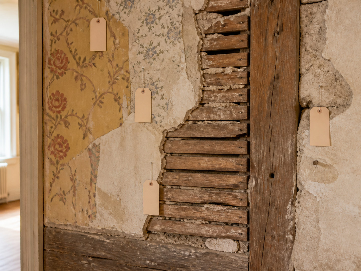 Strates historiques relevées dans une rénovation